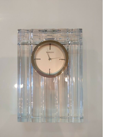 Waterford Other - VTG MARQUIS BY WATERFORD CRYSTAL - QUADRATA LARGE CLOCK